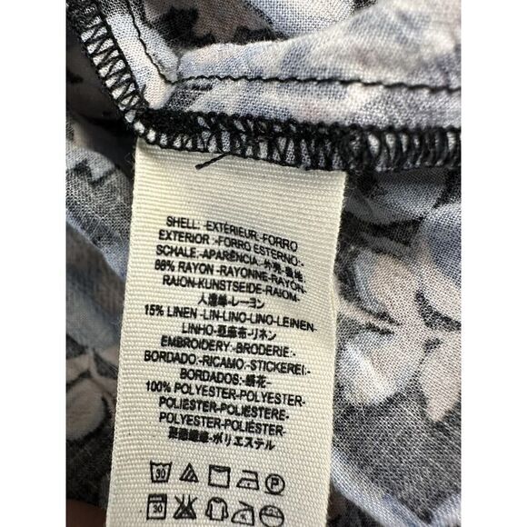 Free People Coco Printed Maxi Dress Blue Black Open Back Small - Picture 14 of 15